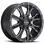 RaceLine Wheel 20 Diameter 0 Offset Aluminum Black With Natural Accents Single