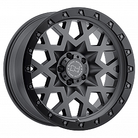 Black Rhino Wheel Sprocket - 20 x 9.5 Gun Metal With Black Lip - 2095SPK125150G10