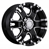 Ultra Wheel Baron 201/202 - 20 x 9 Black With Diamond Cut Accents - 202-2982B