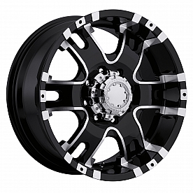Ultra Wheel Baron 201/202 - 20 x 9 Black With Diamond Cut Accents - 202-2982B