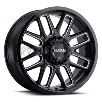 Ultra Wheel 20 Diameter -25 Offset Clear Coated Gloss With Milled Accents Single - 231-2181BM25