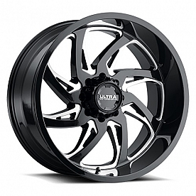 Ultra Wheel 20 Diameter -25 Offset Painted Gloss With Milled Accents Single - 230-2181BM25
