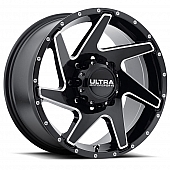 Ultra Wheel Vortex 206 - 20 x 10 Black With Natural Accents - 206-2181BM25