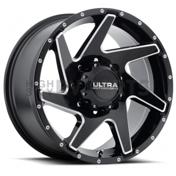 Ultra Wheel Vortex 206 - 20 x 10 Black With Natural Accents - 206-2181BM25