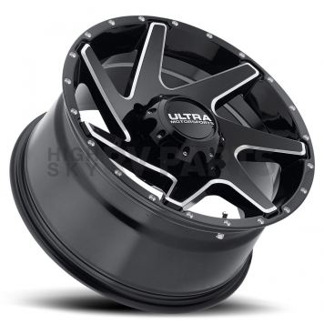 Ultra Wheel Vortex 206 - 20 x 10 Black With Natural Accents - 206-2181BM25-1