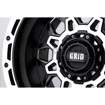 Grid Wheel GD09 - 20 x 9 Black With Natural Accents - GD0920090550F1510-1