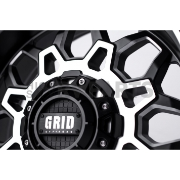 Grid Wheel GD09 - 20 x 9 Black With Natural Accents - GD0920090550F1510-3