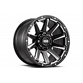 Grid Wheel GD05 - 20 x 10 Black With Natural Accents - GD0520100550F110