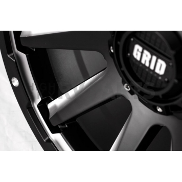 Grid Wheel GD05 - 20 x 9 Black With Natural Accents - GD0520090550F1510-3
