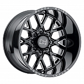 Black Rhino Wheel Grimlock - 22 x 11.5 Black With Natural Accents - 2215GRM-48165B22