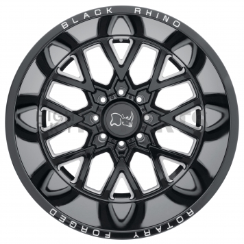 Black Rhino Wheel Grimlock - 22 x 11.5 Black With Natural Accents - 2215GRM-48165B22-1