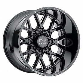 Black Rhino Wheel Grimlock - 22 x 14 Black With Natural Accents - 2214GRM-68165B22