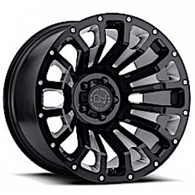 Black Rhino Wheel Pinatubo - 22 x 12 Black With Natural Accents - 2212PNT-48165B22