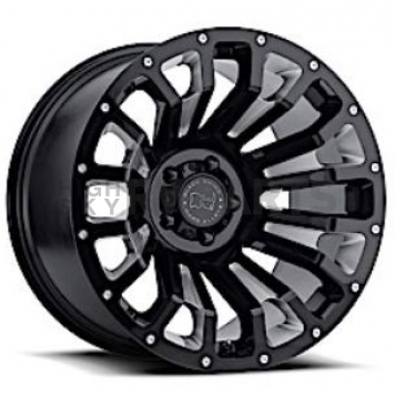 Black Rhino Wheel Pinatubo - 22 x 12 Black With Natural Accents - 2212PNT-48165B22