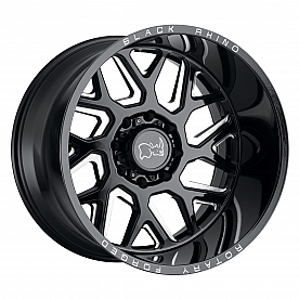 Black Rhino Wheel Reaper - 22 x 14 Black With Natural Accents - 2214RPR-68165B22