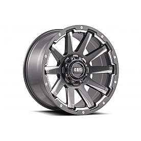 Grid Wheel GD05 - 20 x 10 Black With Natural Accents - GD0520100550G110