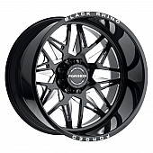 Black Rhino Wheel Twister - 22 x 14 Black With Natural Accents - 2214TWS-68165B22L
