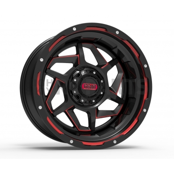 Grid Wheel GD14 - 22 x 12 Black With Red Accents - GD1422120865E425