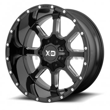 KMC Wheel 20 Diameter -44 Offset Aluminum Black With Natural Accents Single