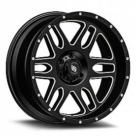 LRG Wheels Squadron 116 - 20 x 10 Black With Natural Accents - 11621055924N