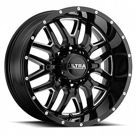 Ultra Wheel Hunter 203 - 24 x 12 Black With Natural Accents - 203-2481BM44