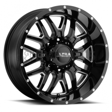 Ultra Wheel Hunter 203 - 24 x 12 Black With Natural Accents - 203-2481BM44