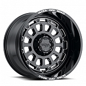 Ultra Wheel 24 Diameter -44 Offset Painted Gloss With Milled Accents Single - 111-2481BM44