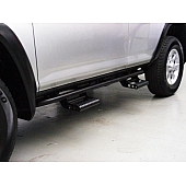 N-Fab Rocker Panel Guard - Black Round Tube Textured Powder Coated Steel Single - T104RKR4R