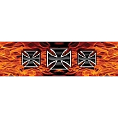 Vantage Point Window Graphics - Iron Crosses Flames - 010020L