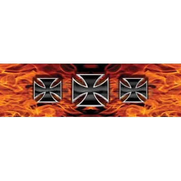 Vantage Point Window Graphics - Iron Crosses Flames - 010020L