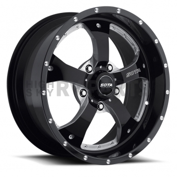 SOTA Offroad Wheel Novakane - 20 x 9 Black With Natural Accents - 561DM-20957+25