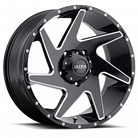 Ultra Wheel Vortex 206 - 20 x 10 Black With Natural Accents - 206-2150BM25