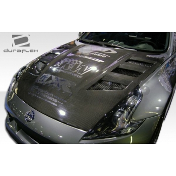 Extreme Dimensions Hood - Primered Fiberglass Black - 105851