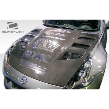 Extreme Dimensions Hood - Primered Fiberglass Black - 105851-7