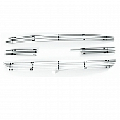 Paramount Automotive Grille Insert - Polished Aluminum 4 Millimeter Horizontal Style - 330182