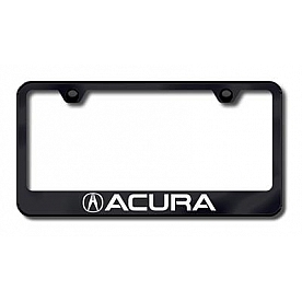 Automotive Gold License Plate Frame - Black Stainless Steel - LFACUEB