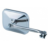 K-Source Exterior Mirror Manual Rectangular Silver Single - CL062E