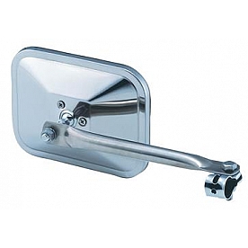 K-Source Exterior Mirror Manual Rectangular Silver Single - CL062E