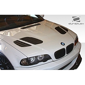 Extreme Dimensions Hood - Primered Fiberglass Black - 107179