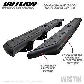 Westin Automotive Nerf Bar 2 Inch Steel Black Textured Electro-Coated - 58-53945