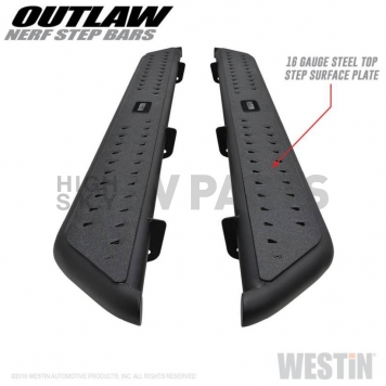 Westin Automotive Nerf Bar 2 Inch Steel Black Textured Electro-Coated - 58-53945-1