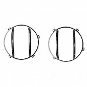 Rugged Ridge Headlight Guard Euro Stainless Steel Silver Set Of 2 - 1114204