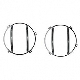 Rugged Ridge Headlight Guard Euro Stainless Steel Silver Set Of 2 - 1114204