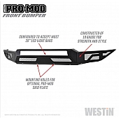 Westin Bumper Modular Pro-Mod Steel Black - 58-41175