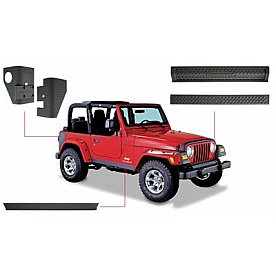 Bushwacker Body Protector Kit - Diamond Textured Thermoplastic Polyolefin Black - 14901
