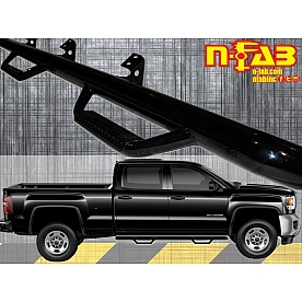 N-Fab Nerf Bar 3 Inch Steel Round - C1575CC