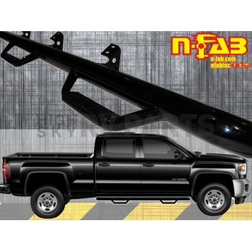 N-Fab Nerf Bar 3 Inch Steel Round - C1575CC