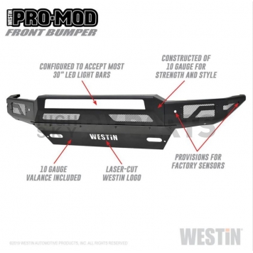 Westin Bumper Textured Electro Coated Pro-Mod Black Steel - 58-41005