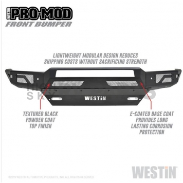 Westin Bumper Textured Electro Coated Pro-Mod Black Steel - 58-41005-2