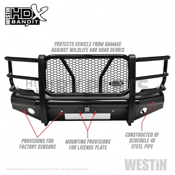 Westin Bumper HDX Bandit 1-Piece Design Steel Black - 58-31155-1